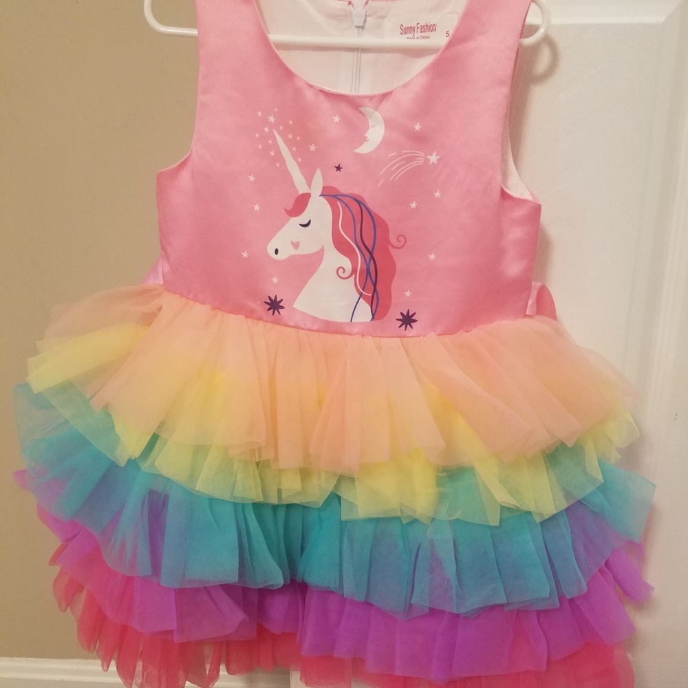 Unicorn Dress| kids tutu | size 5